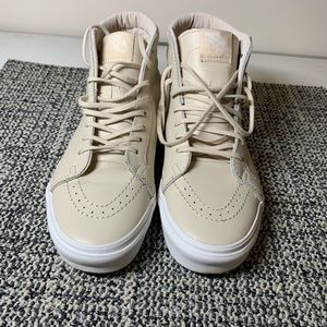 EUC Vans Leather Veggie Tan Sk8 Hi 721356 No Zip